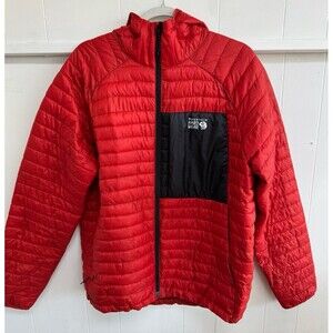 Mountain Hardwear Men’s Ventano Packable Puffer Red Jacket Hooded Hoody Large